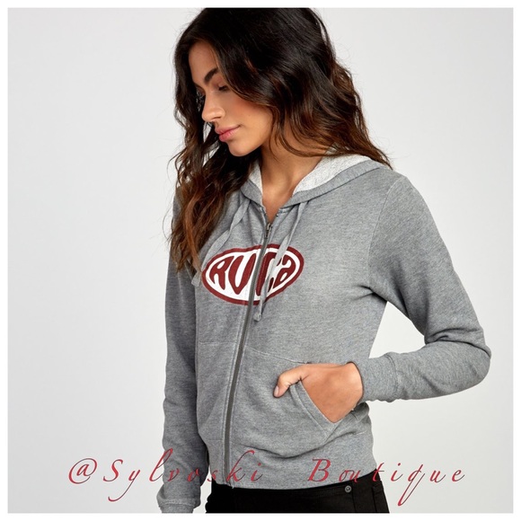 🔥RVCA SLACKER ZIP HOODIE NWT - Picture 6 of 8